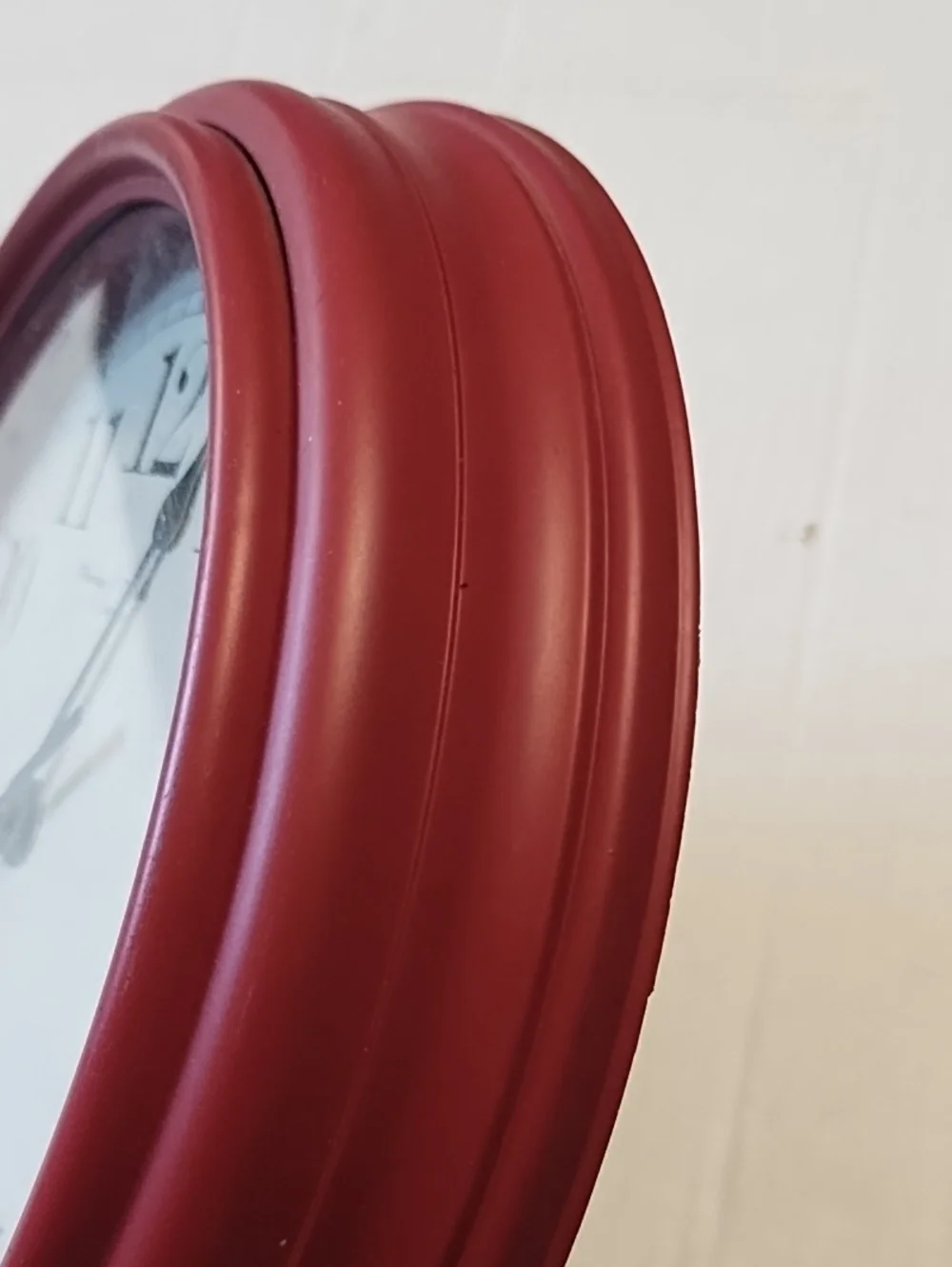 Red Wall Clock - Classic Round Home Decor